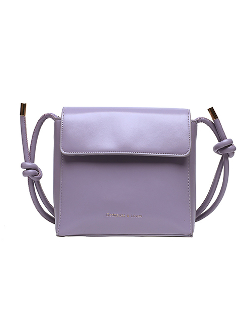 Fashion Purple One-shoulder Knotted Crossbody Bag