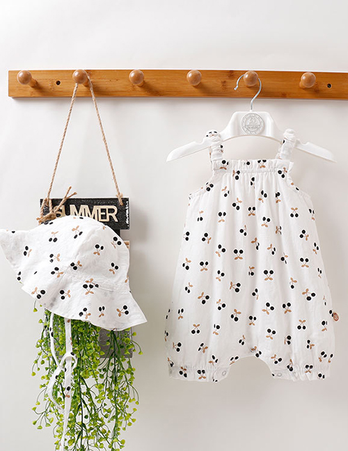 Fashion White Baby Sling Print Clothes