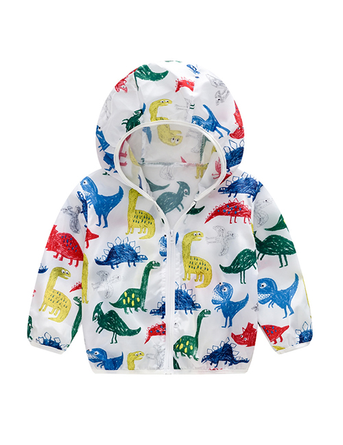 Fashion Colorful Dinosaur Hooded Outdoor Sun Protection Clothing