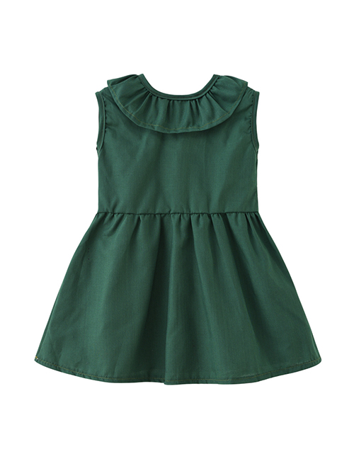 Fashion Green Doll Collar Dress