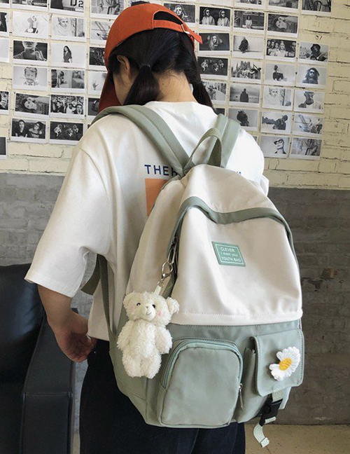 Fashion Green Bear Daisy Backpack