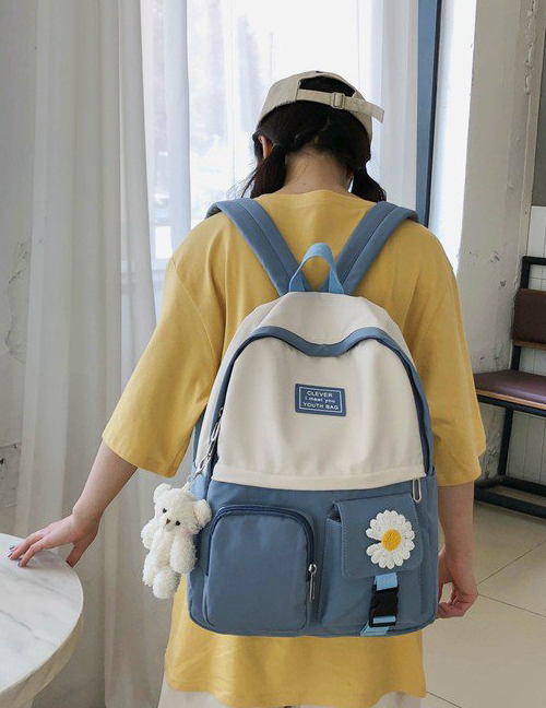 Fashion Blue Bear Daisy Backpack