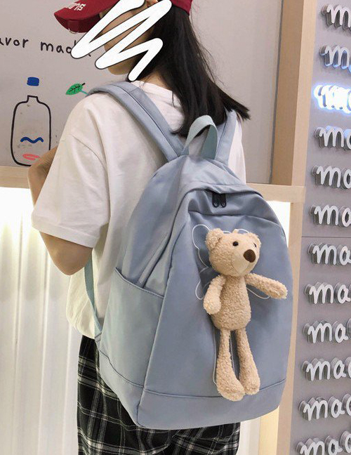 Fashion Blue Send A Bear Doll Bear Doll Backpack