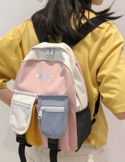 Fashion Pink Large Contrast Shoulder Bag