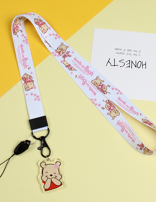 Fashion Beverney Cartoon Pendant Wide Flat Braid With Mobile Phone Lanyard