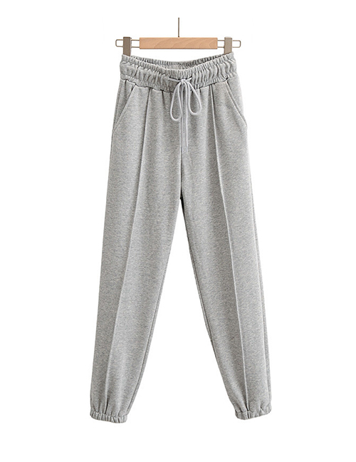 Fashion Gray Straight Trousers