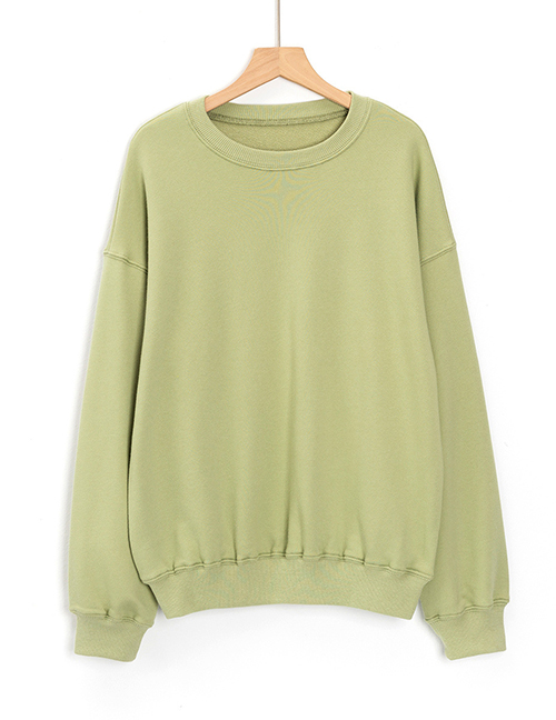 Fashion Green Long Sleeve Sweater Coat