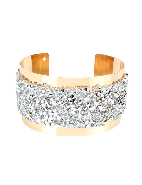 Fashion White K Crystal Alloy Wide-bracelet Bracelet