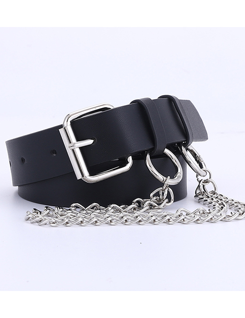 Fashion Black + 3 Chain Chain Jeans Hanging Chain Belt
