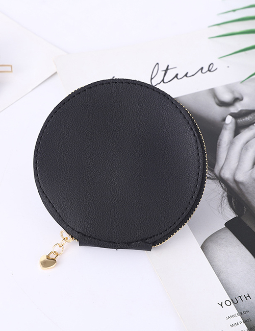 Fashion Black Round Bag Can Be Inlaid With Pu Coin Purse