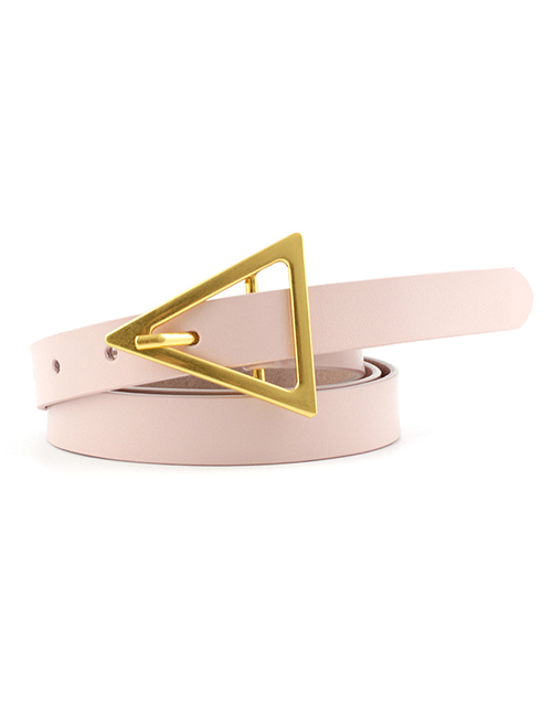 Fashion Pink Triangle Buckle Shape Thin Belt