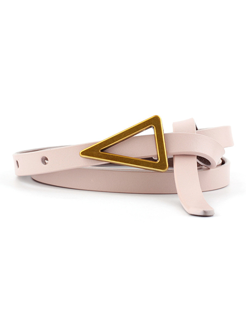 Fashion Pink Triangle Knotted Sugar Thin Belt