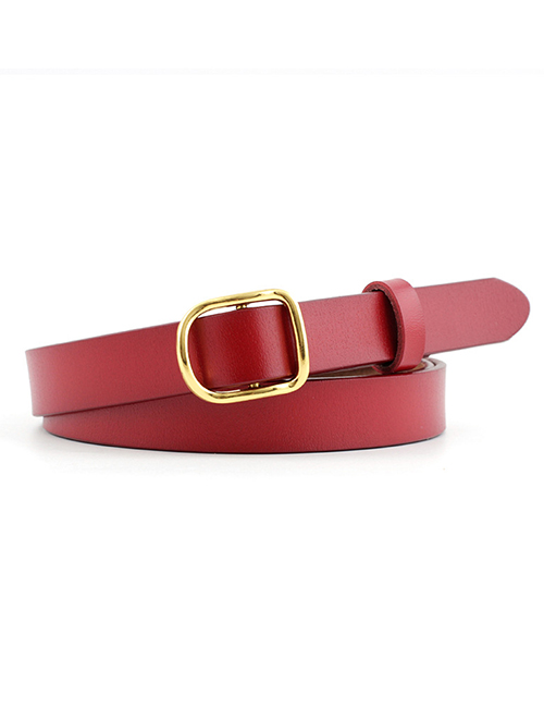 Fashion Red Thin Belt Candy Color Knotted Belt