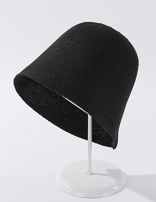 Fashion Black Straight Tube Light Board Breathable Folding Fisherman Hat