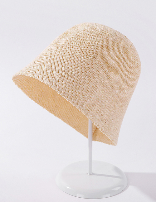 Fashion Beige Straight Tube Light Board Breathable Folding Fisherman Hat