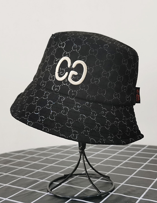 Fashion Black Letter Embroidered Printed Sunshade Fisherman Hat