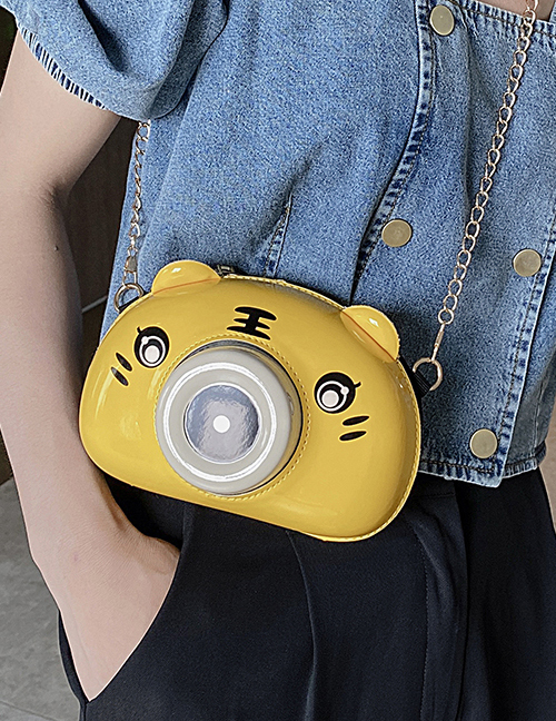 Fashion Yellow Small Bubble Camera Chain Shoulder Bag