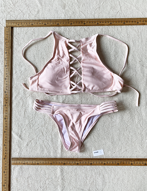 Fashion Pink Pink Swimsuit Set
