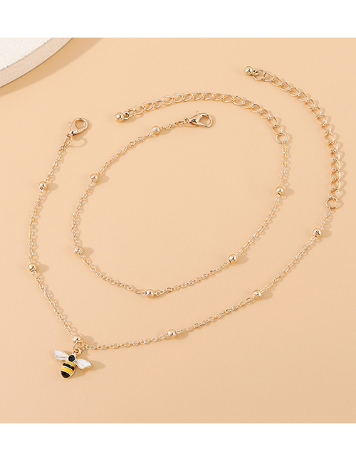 Fashion Golden Little Bee Double Anklet