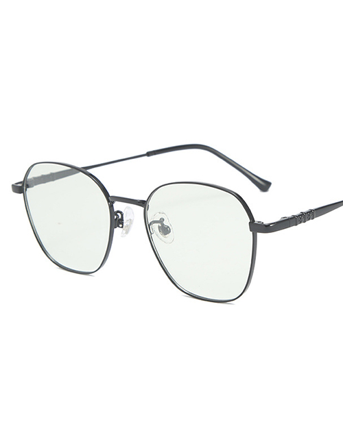 Fashion Black Frame-after Changing Color Anti-blue-light And Anti-radiation Flat Mirror Color Changing Glasses Frame