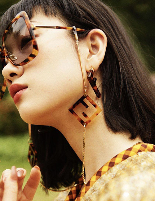 Fashion Glasses Chain Alphabet Acrylic Chain Alloy Eye Chain