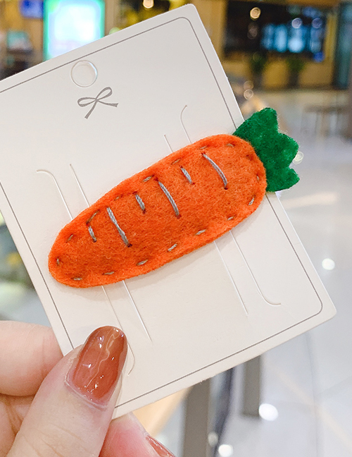 Fashion Carrot Handmade Felt Cloth Alloy Animal Fruit Flower Children Hairpin
