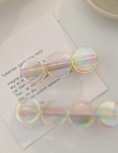 Fashion Circle Models-3 Dream Laser Transparent Ice Cube Hairpin