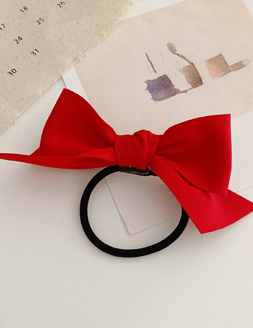 Fashion 【hairline】red Candy-colored Hairpin With Three-dimensional Bow