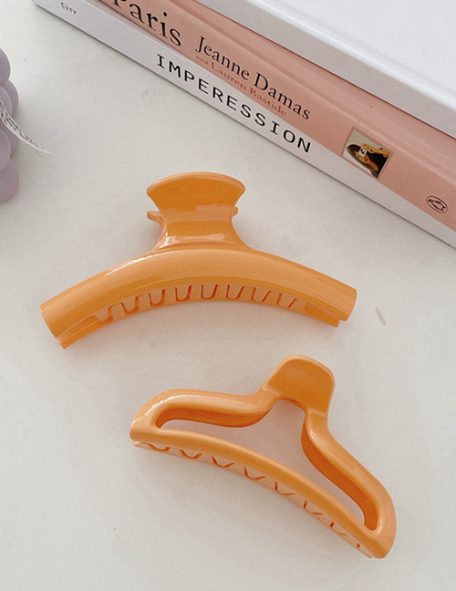 Fashion Hollow Clip-milk Orange Candy-colored Large Plate Hairpin (single Price)