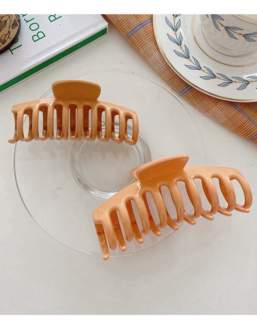 Fashion Grab Clip Trumpet-milk Orange Candy-colored Large Plate Hairpin (single Price)