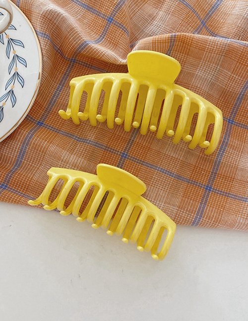 Fashion Grab Clip Large-lemon Yellow Candy-colored Large Plate Hairpin (single Price)