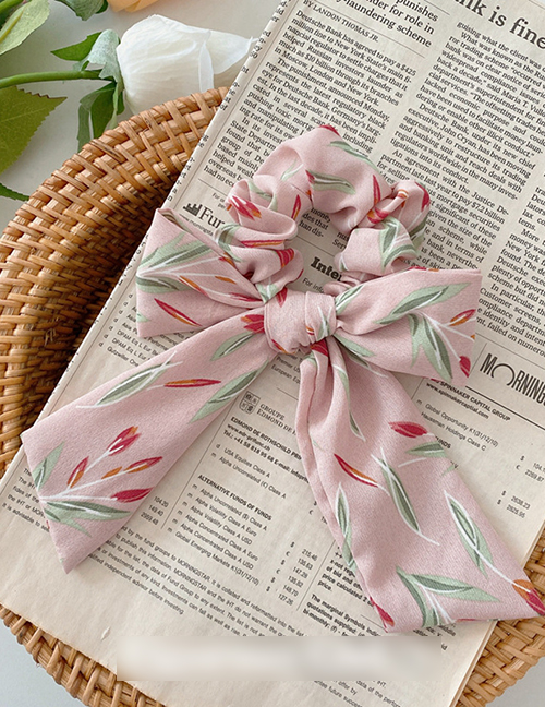 Fashion Pink Tulip Floral Bow Hair Band