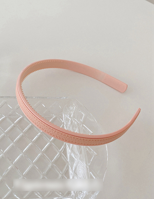 Fashion Solid Color-pink Leather Lattice Pressure Hair Band