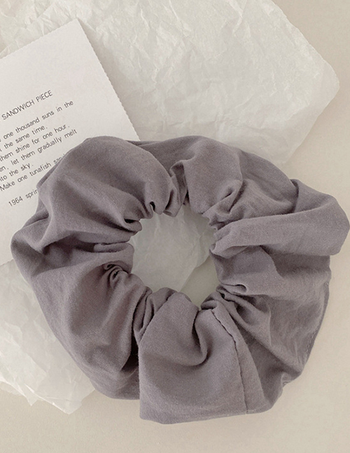 Fashion Gray Colored Cloth Candy Color Hair Ring