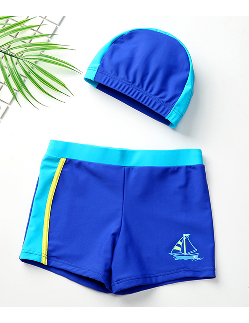 Fashion Sailing Childrens Swimming Trunks And Caps