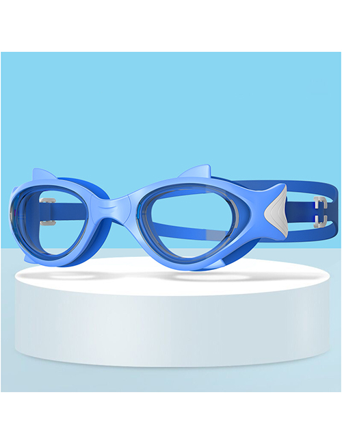 Fashion Sky Blue Hd Anti-fog Waterproof Fish-shaped Swimming Goggles