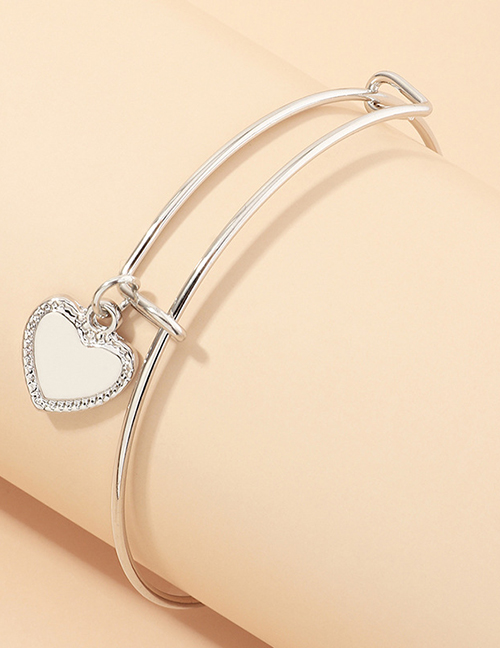 Fashion Platinum Love Diamond-set Oil Drop Adjustable Bracelet