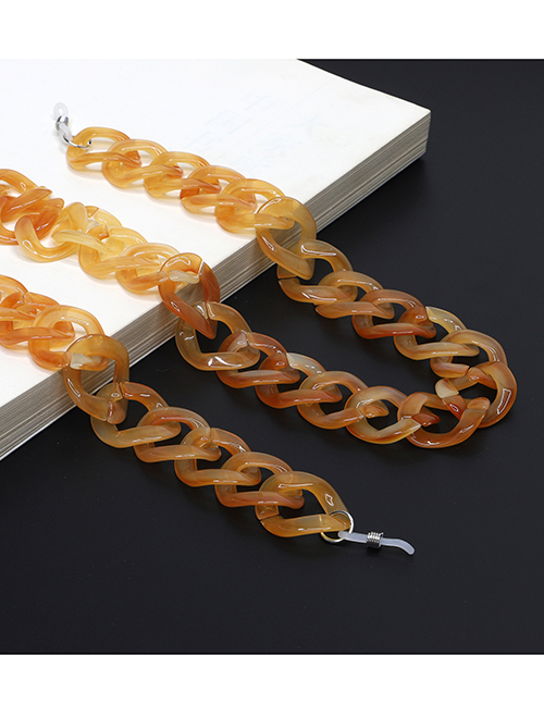 Fashion Orange Anti-slip Anti-lost Glasses Chain With Thick Acrylic Chain