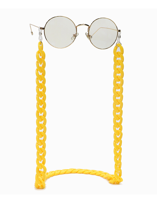Fashion Yellow Anti-skid Glasses Chain With Thick Acrylic Chain