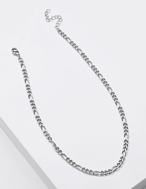 Fashion White K Handmade Chain Alloy Necklace