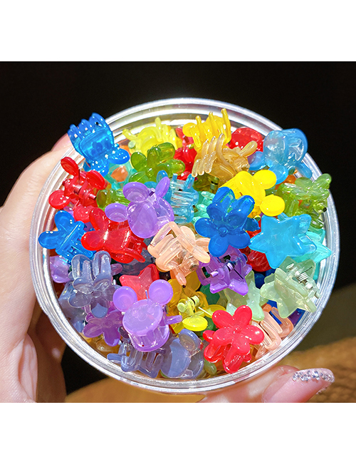 Fashion Candy Mix 50 Cans Resin Geometrical Contrast Color Gripper