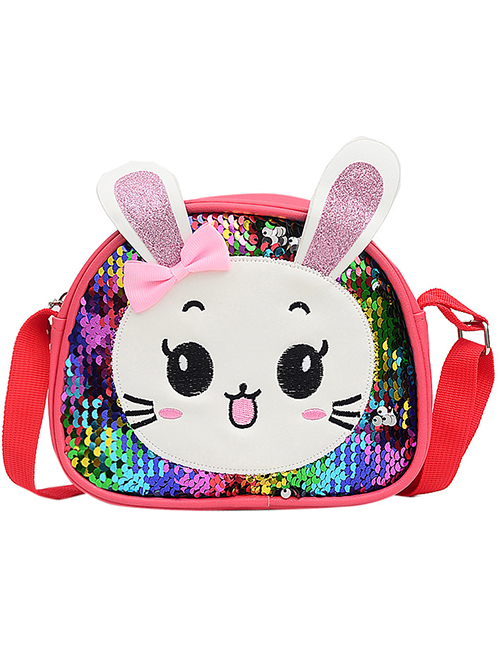 Fashion Rainbow Colors Sequined Bunny Childrens One-shoulder Diagonal Bag