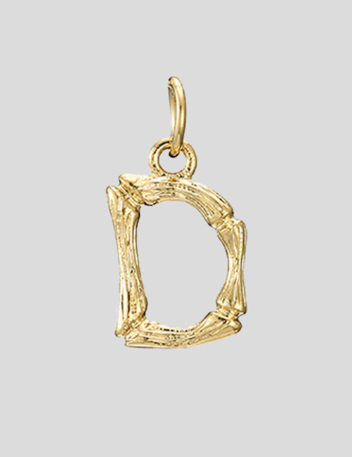 Fashion 14k Gold-d Stainless Steel Gilded Letter Cutout Pendant