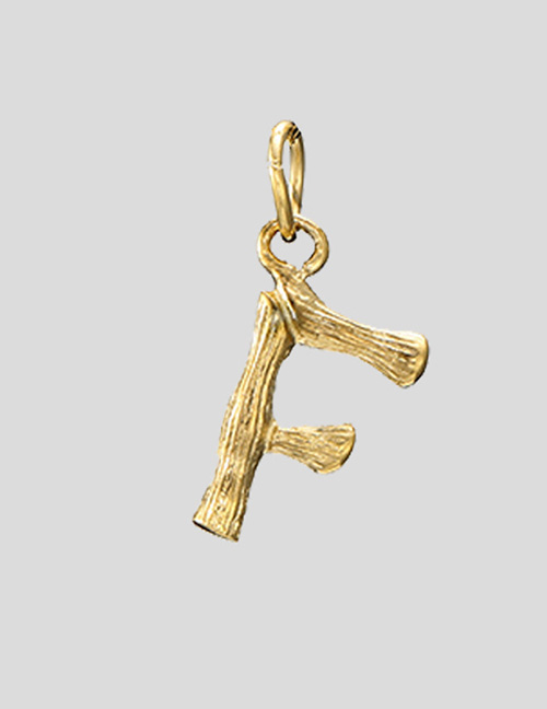 Fashion 14k Gold-f Stainless Steel Gilded Letter Cutout Pendant