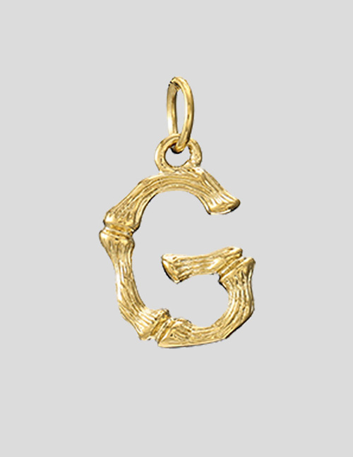 Fashion 14k Gold-g Stainless Steel Gilded Letter Cutout Pendant