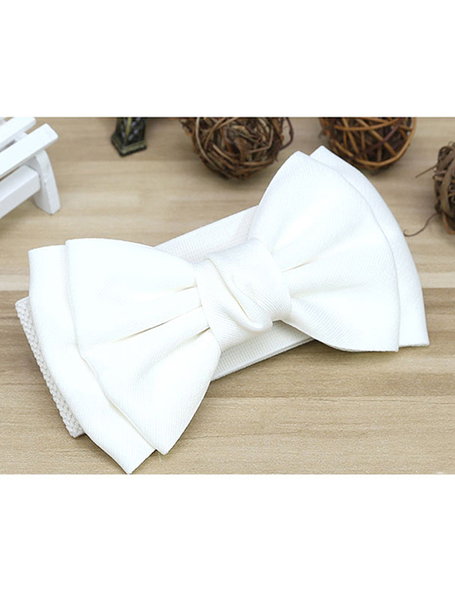 Fashion White Wide Elastic Belt With Bow