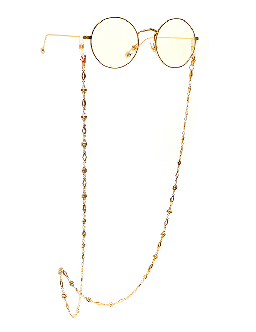 Fashion Golden Handmade Chain Flower Diamond Full Handmade Glasses Chain