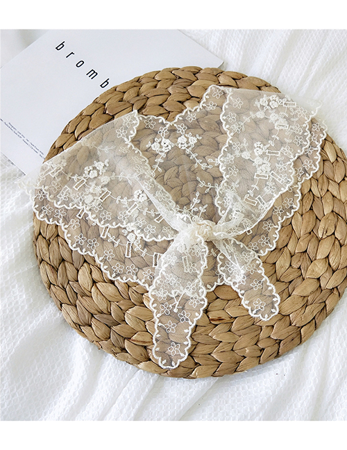 Fashion Huami Lace Thin Flower Triangle Silk Scarf