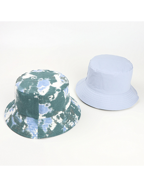 Fashion Blue And White Tie-dye-double-sided Wear Tie-dye Double-sided Fisherman Hat