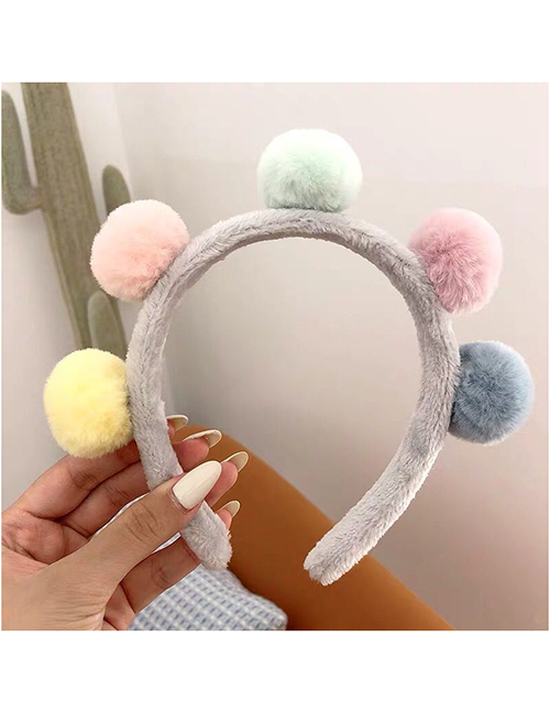 Fashion Color Mixing Stuffed Ball Hit Color Wide-brimmed Headband